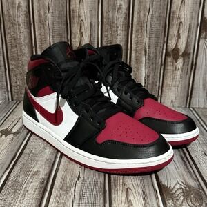 Air Jordan 1 Mid Noble Red Men's Size 11.5 (554724-066)